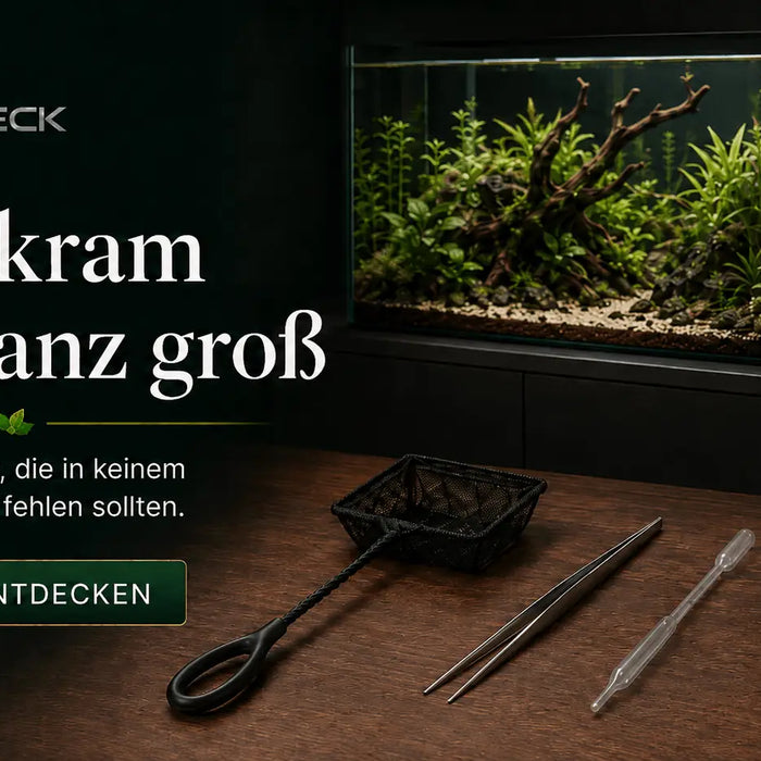 Aquateck Banner Aquarium-Zubehör mit Kescher, Pinzette, Pipette und Pflegemitteln
