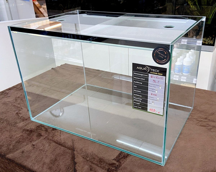 AQUARIUM 60x40x40cm -T- (96l) "premium line" mit Schiebeabdeckung