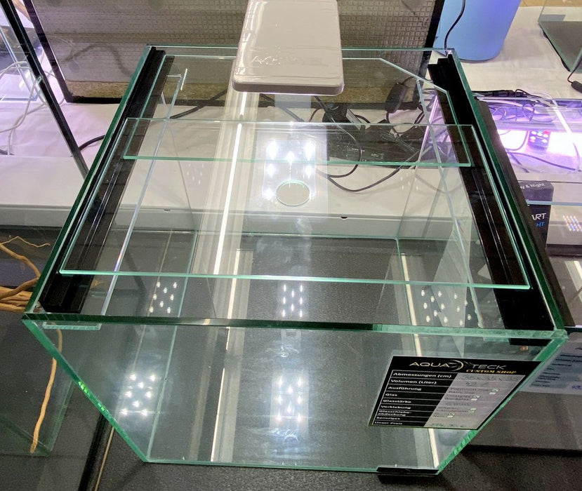 AQUARIUM WÜRFEL 30x30x30cm -T- (27l) "premium line" mit Schiebeabdeckung