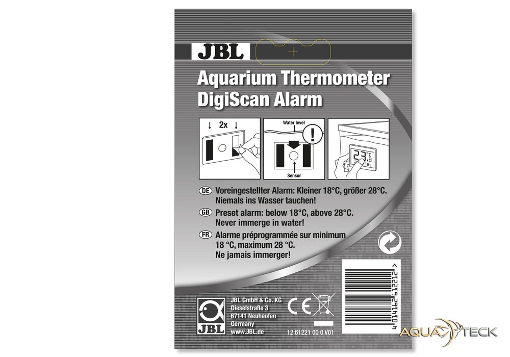 JBL Aquarium Thermometer DigiScan Alarm aqua-teck