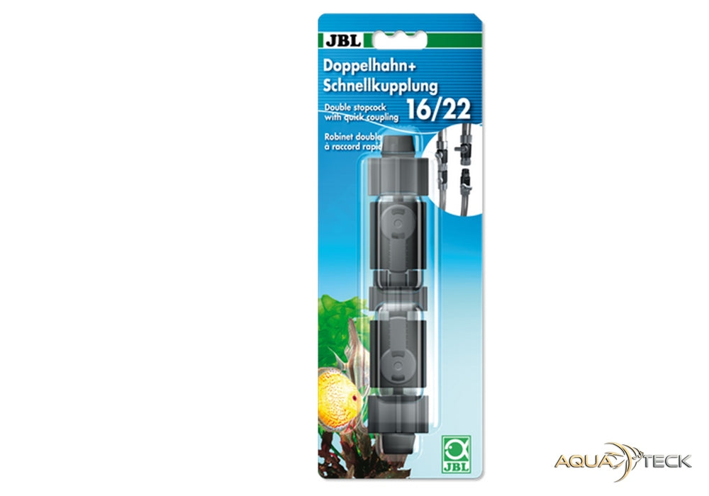 JBL Doppelhahn + Schnellkupplung 16/22 aqua-teck