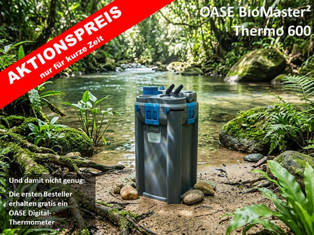 AKTIONSPREIS - OASE BioMaster² 600 Thermo - Premium-Außenfilter mit Heizer + OASE Digital-Thermometer *1) image