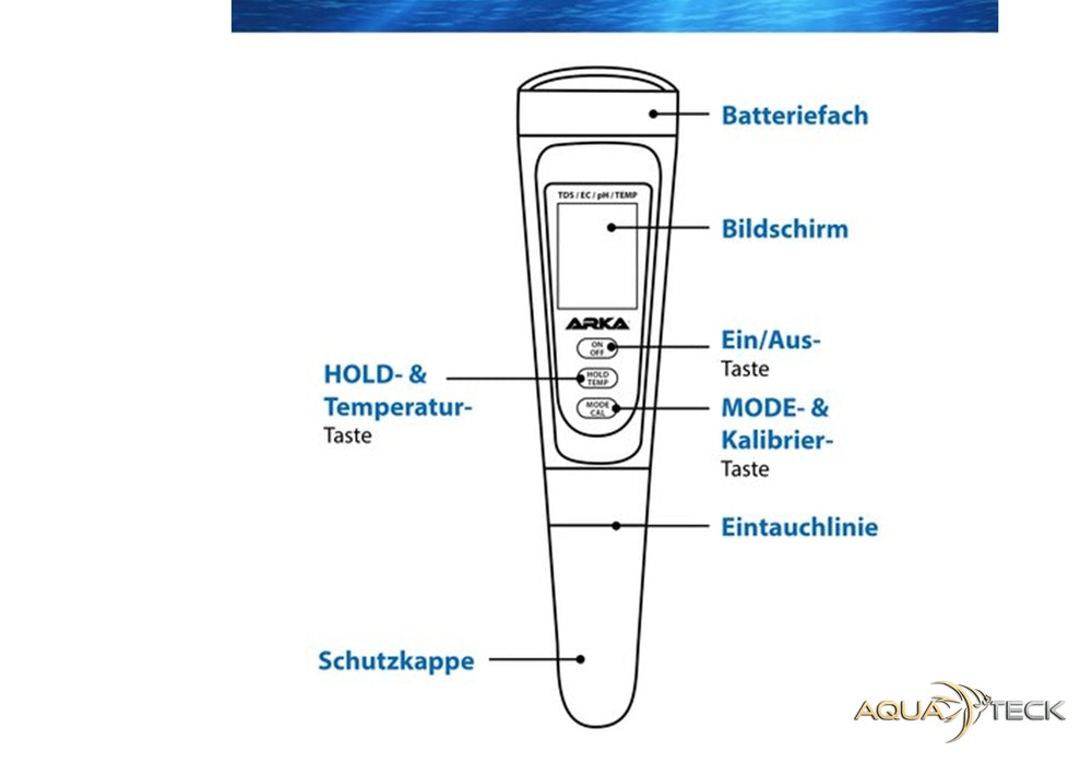 ARKA myAQUA pH/TDS/EC Messgerät aqua-teck