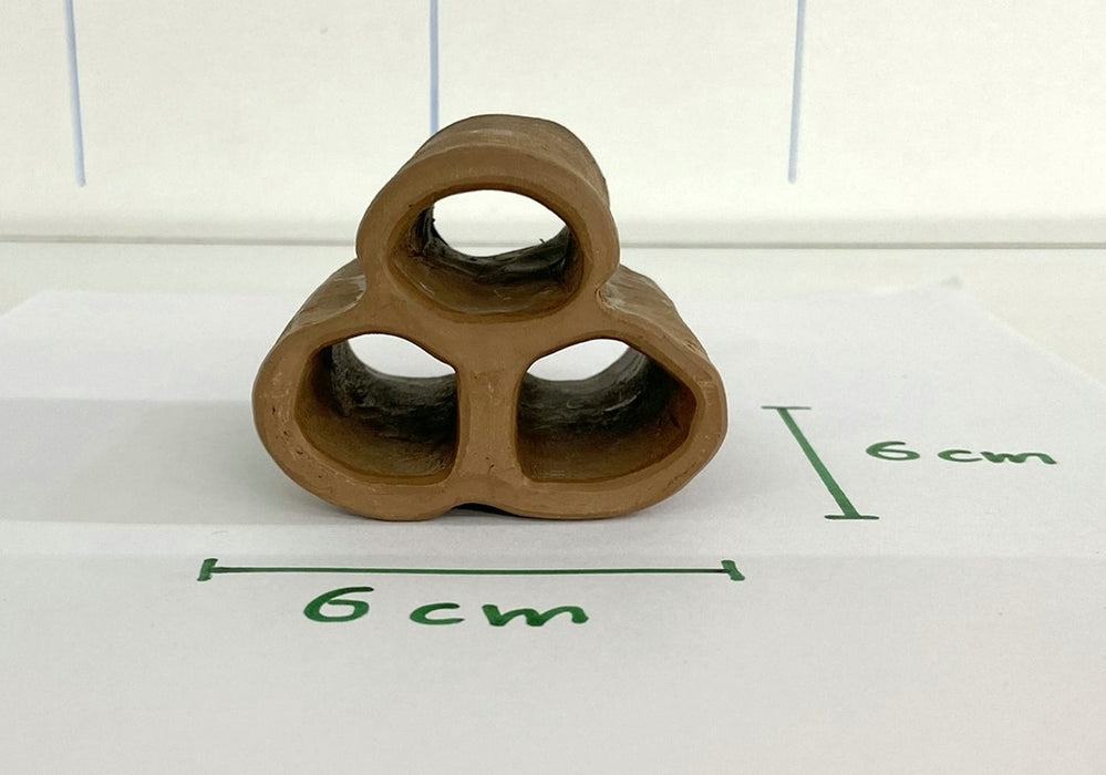 3er Röhrenpyramide "klein" aus Ton aqua-teck
