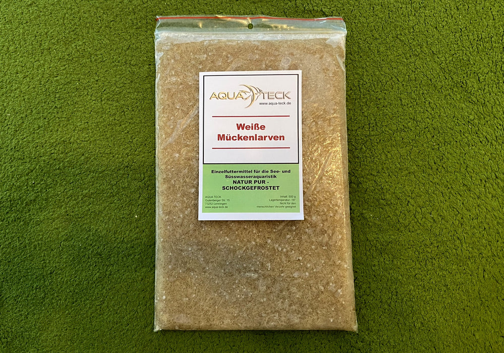 500g Weiße Mückenlarven - Frostfutter aqua-teck